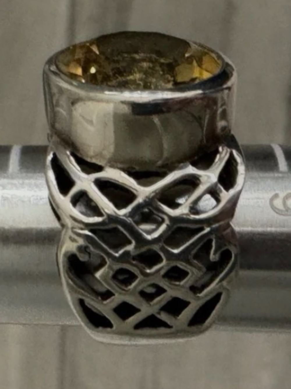 Retired Silpada Celtic Open Weave Citrine Ring R1425 - Sz 5 - Picture 11 of 11